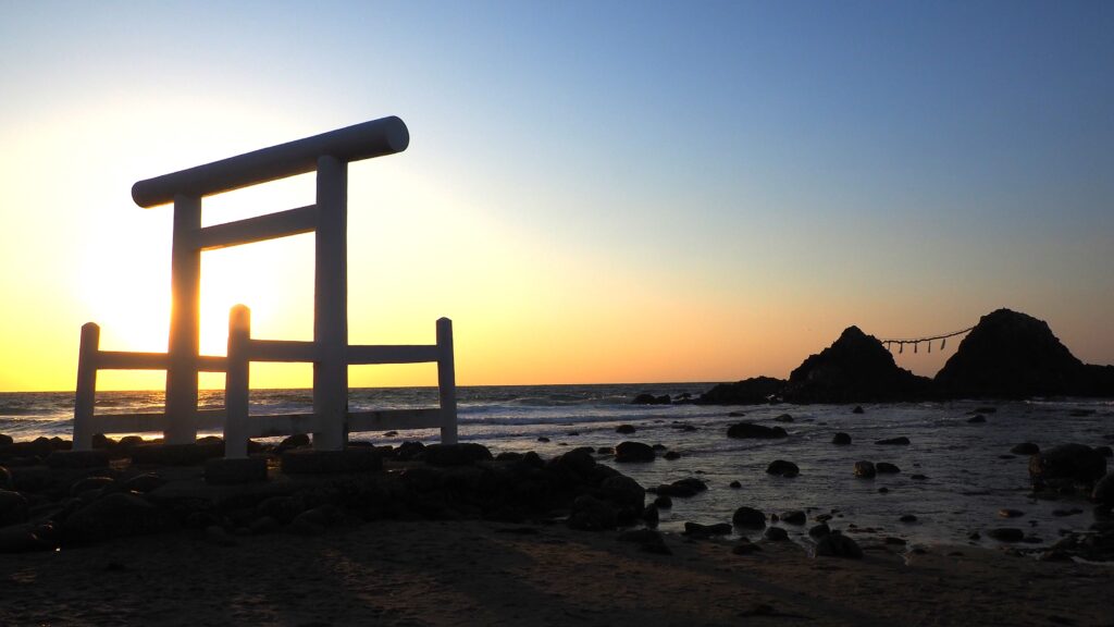 糸島：二見ヶ浦の夕景