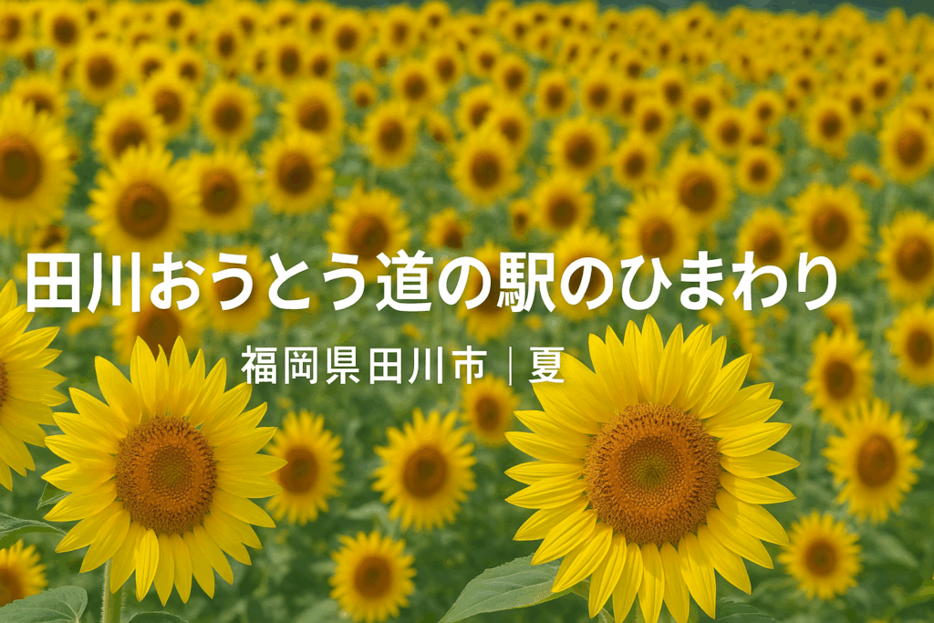 福岡夏の絶景スポット｜田川おうとう道の駅のひまわり畑を満喫！