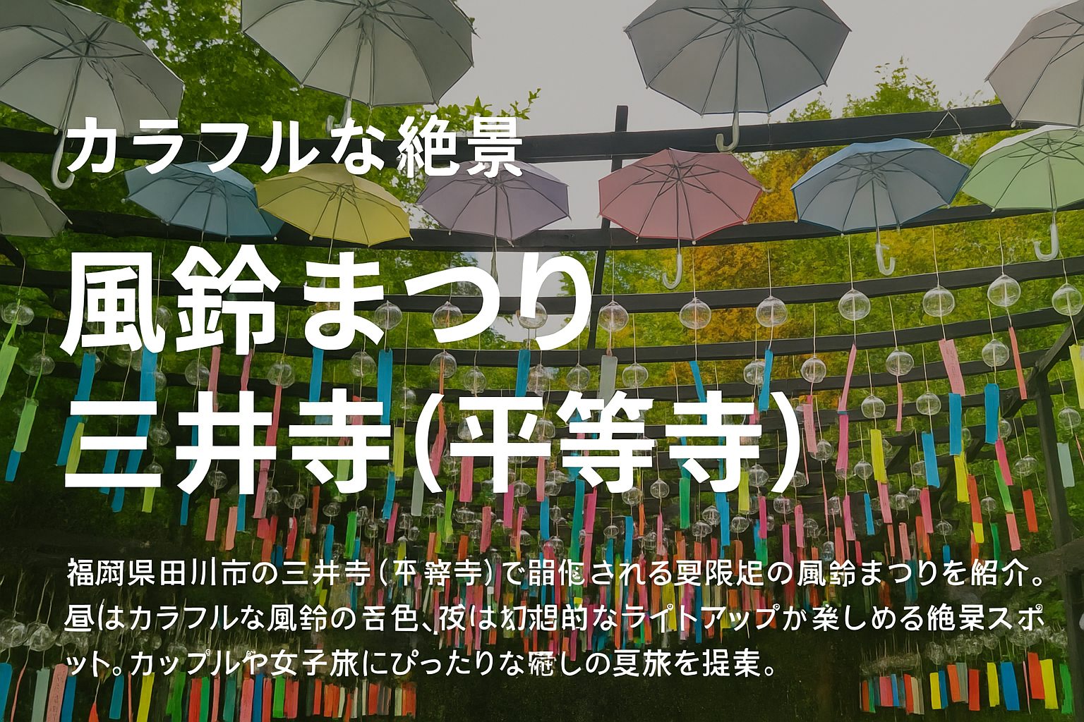 三井寺(平等寺)の風鈴まつり🎐福岡・田川の夏限定映えスポットを満喫しよう!