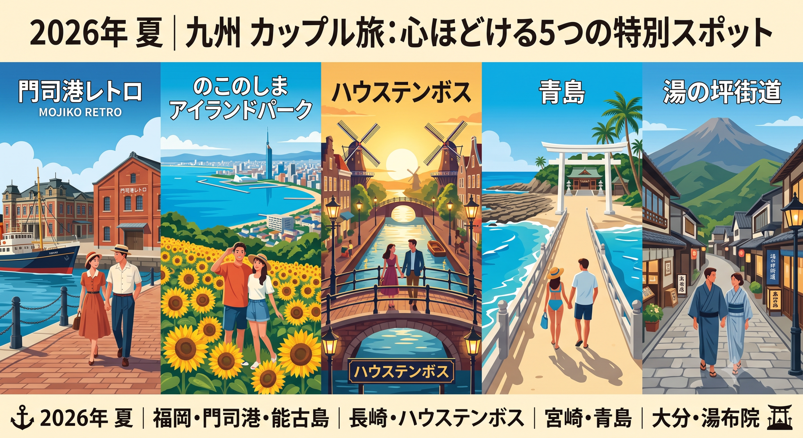 九州夏デートで絶対に後悔したくないカップル必見！感動の穴場プラン