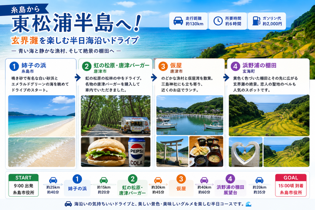 東松浦半島半日ドライブマップ