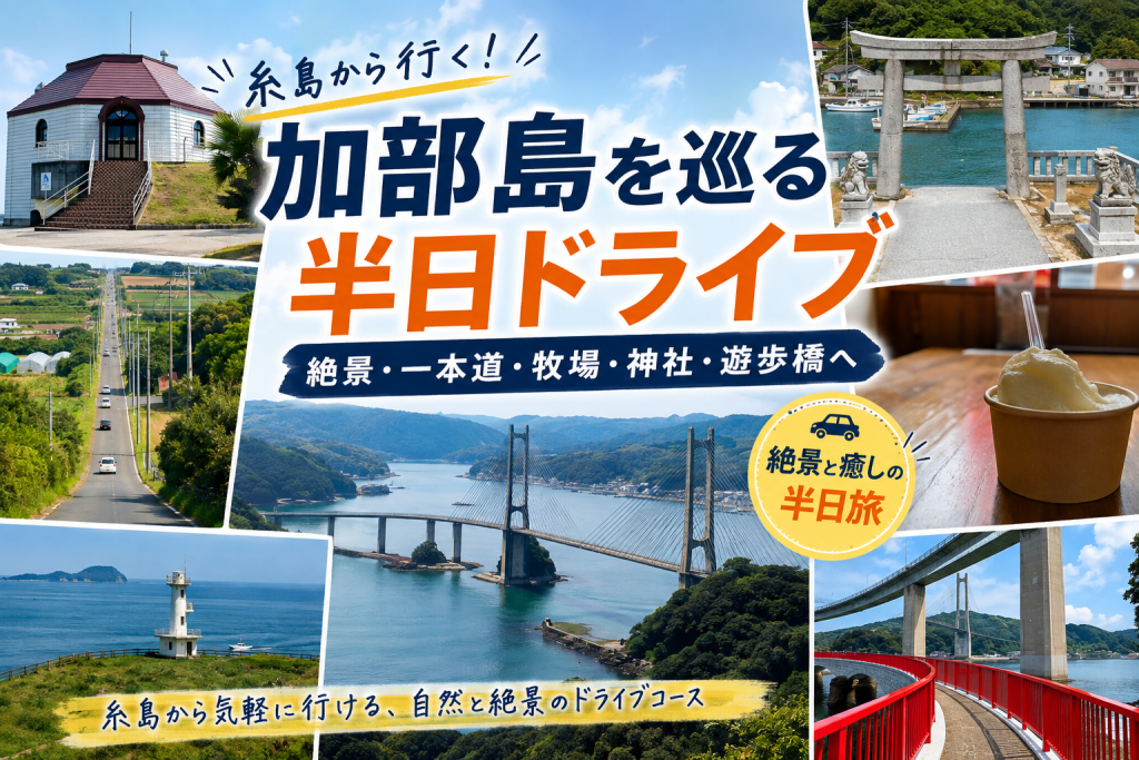 糸島から加部島へ半日ドライブ！海と絶景をめぐる爽快ルート