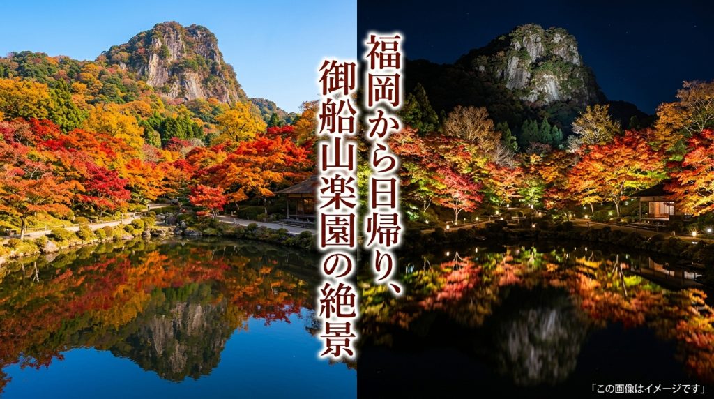 御船山楽園の紅葉【佐賀県武雄】11月のおすすめ時期と夜間ライトアップ