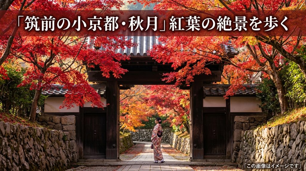 秋月城跡の紅葉｜見頃は11月！福岡・朝倉市の絶景スポット