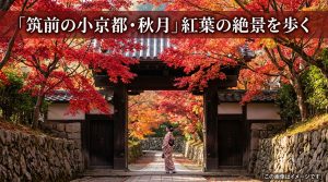 秋月城跡の紅葉|見頃は11月!福岡・朝倉市の絶景スポット