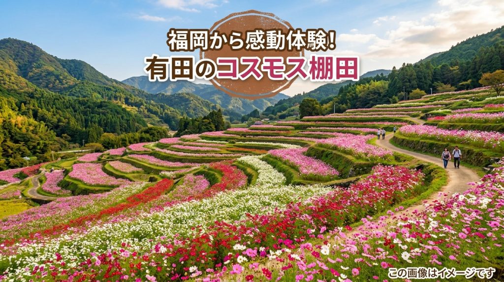 佐賀県有田町「山谷切り口のコスモス棚田」｜秋の見頃と絶景・アクセス情報